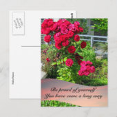 Rozen van de patiënt met het Briefkaart van het Ci (Voorkant / Achterkant)