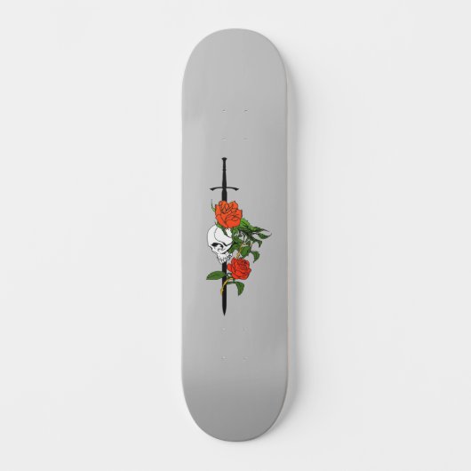 Rozen van de schedel en het zwaard Schatbord Skateboard (Voorkant)