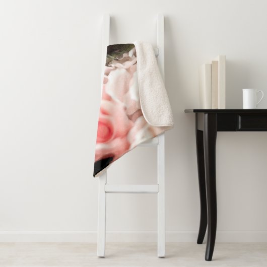 Rozen van de waterverf 25 sherpa deken (In situ)