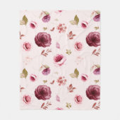 Rozen van de waterverf 30 fleece deken (Voorkant)