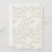 Rozen van de Waterverf van de Blush & Navy Wedding Kaart (Achterkant)