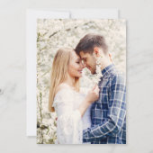 Rozen van de witte ivoor Floral Botanical Wedding Kaart (Achterkant)