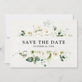 Rozen van de witte ivoren kruis Floral botanical W Save The Date