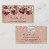 Rozen van Event Planner Flowers Drivers QR CODE Lo Visitekaartje (Voorkant / Achterkant)