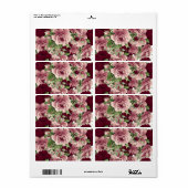 Rozen van Floral Labels (Full Sheet)