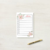  Rozen van Floral Post-it® Notes (Op bureau)