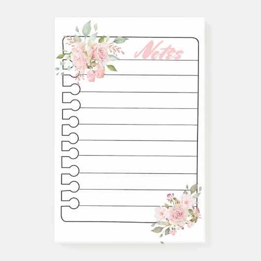  Rozen van Floral Post-it® Notes (Voorkant)