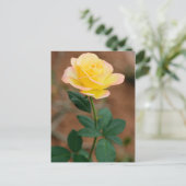 Rozen van gele rozenbloem briefkaart (Staand voorkant)