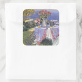 Rozen van het Zee Vierkante Sticker (Tas)