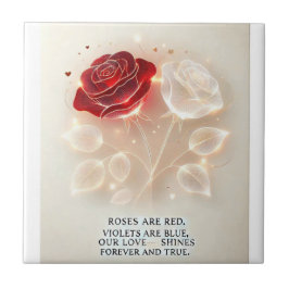 Rozen van licht en liefde tegeltje