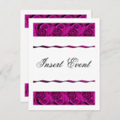 Rozen van Paars roos Kaart (Voorkant / Achterkant)