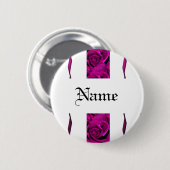 Rozen van Paars roos Ronde Button 5,7 Cm (Voorkant /achterkant)