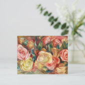 Rozen van Pierre-Auguste Renoir Briefkaart (Staand voorkant)