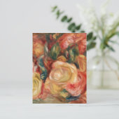 Rozen van Renoir Impressionist Painting Briefkaart (Staand voorkant)