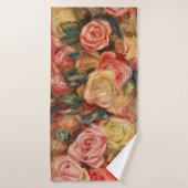 Rozen van Renoir Impressionist Painting Towel Badhanddoek (Badhanddoek)
