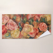 Rozen van Renoir Impressionist Painting Towel Badhanddoek (Badhanddoek)