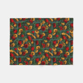 Rozen van rode gele elegant fleece deken (Voorkant (Horizontaal))