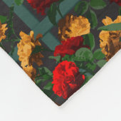 Rozen van rode gele elegant fleece deken (Hoek)
