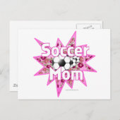 Rozen van Voetbal-mam Briefkaart (Voorkant / Achterkant)