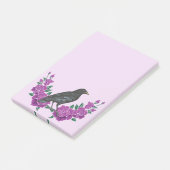 Rozen van zwarte vogels en Raven Post-it® Notes (Schuin)