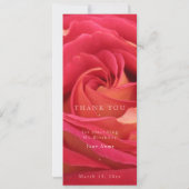 Rozen Verjaardagsfeest Menu Kaart (Achterkant)