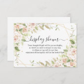 Rozen Vertoning Bridal Weduwenkast Enclosure Card Informatiekaartje (Voorkant / Achterkant)