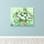 Rozen | Vincent van Gogh Canvas Afdruk (Insitu (Houten vloer))