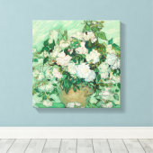 Rozen - Vincent van Gogh Canvas Afdruk (Insitu (Houten vloer))