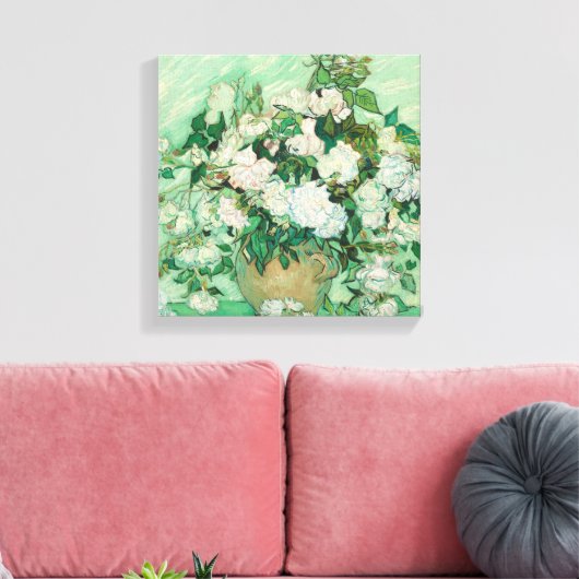 Rozen - Vincent van Gogh Canvas Afdruk (Insitu (Woonkamer))
