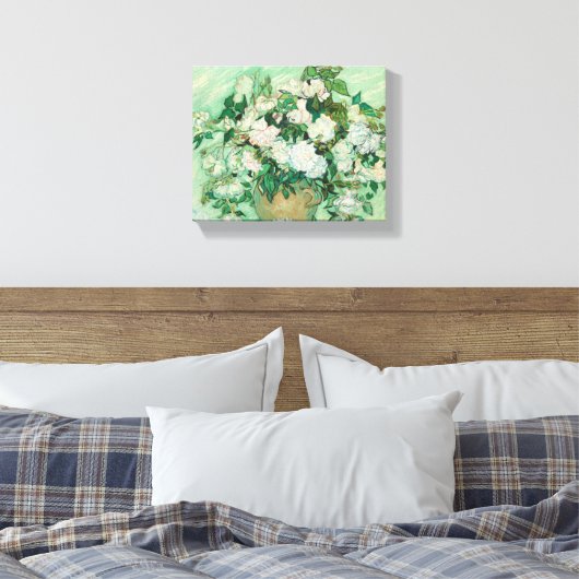 Rozen - Vincent van Gogh Canvas Afdruk (Insitu (Slaapkamer))