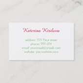 Rozen Visitekaartje (Achterkant)