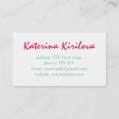 Rozen Visitekaartje (Achterkant)