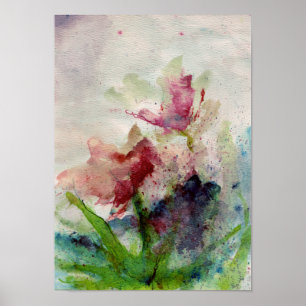 rozen vlinder poster