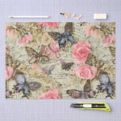 Rozen & vlinders Distressed Tissuepapier (Craft)