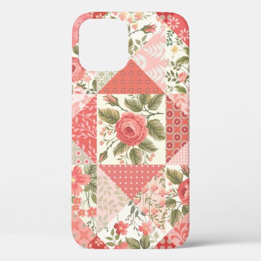 Rozen Vlinders Naadloze Patchwork Case-Mate iPhone Case (Achterkant)