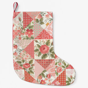 Rozen Vlinders Naadloze Patchwork Kleine Kerstsok