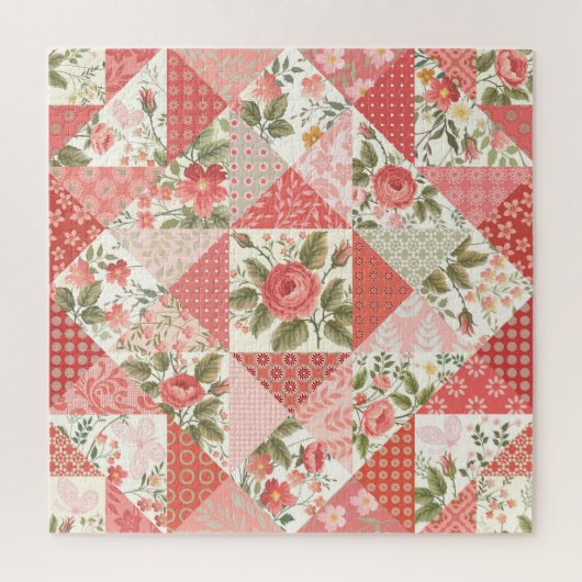 Rozen Vlinders Naadloze Patchwork Legpuzzel (Verticaal)
