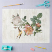  Rozen Vogels Ephemera ontkoppeling Tissuepapier (Craft)
