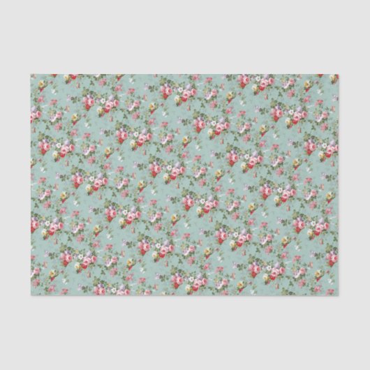 Rozen voor Bleek blauw Tissuepapier (Voorkant)