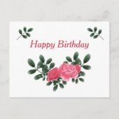 Rozen voor de verjaardag briefkaart (Voorkant)