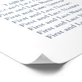 Rozen voor de zitplaats van stoomblauw Waterverf Poster (Hoek)