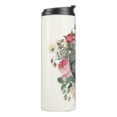 Rozen voor haar thermische harttumbler thermosbeker (Gedraaid links)