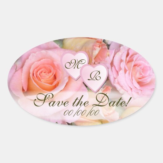 Rozen voor mijn liefdes! ~ Ovale stickers (Voorkant)