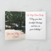 Rozen voor mijn vrouw, verjaardag Kaart (Binnen)