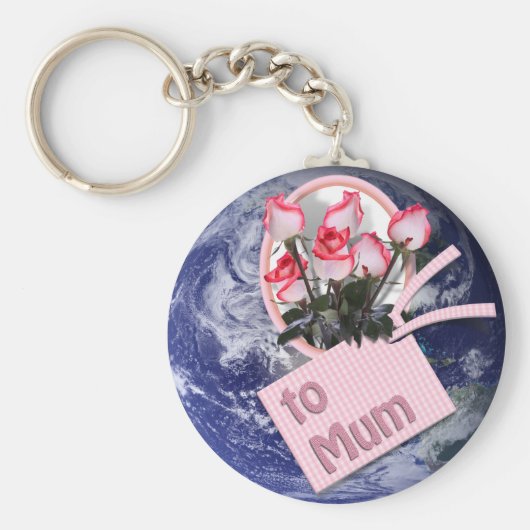 Rozen voor moeder op Moederdag Sleutelhanger (Voorkant)