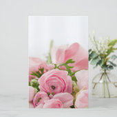 Rozen voor roze bruiloft briefpapier (Staand voorkant)