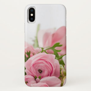 Rozen voor roze bruiloft iPhone x hoesje