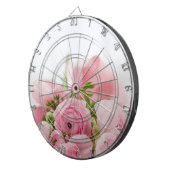 Rozen voor roze bruiloft dartbord (Voorkant Rechts)