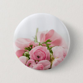 Rozen voor roze bruiloft ronde button 5,7 cm