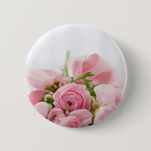 Rozen voor roze bruiloft ronde button 5,7 cm (Voorkant)